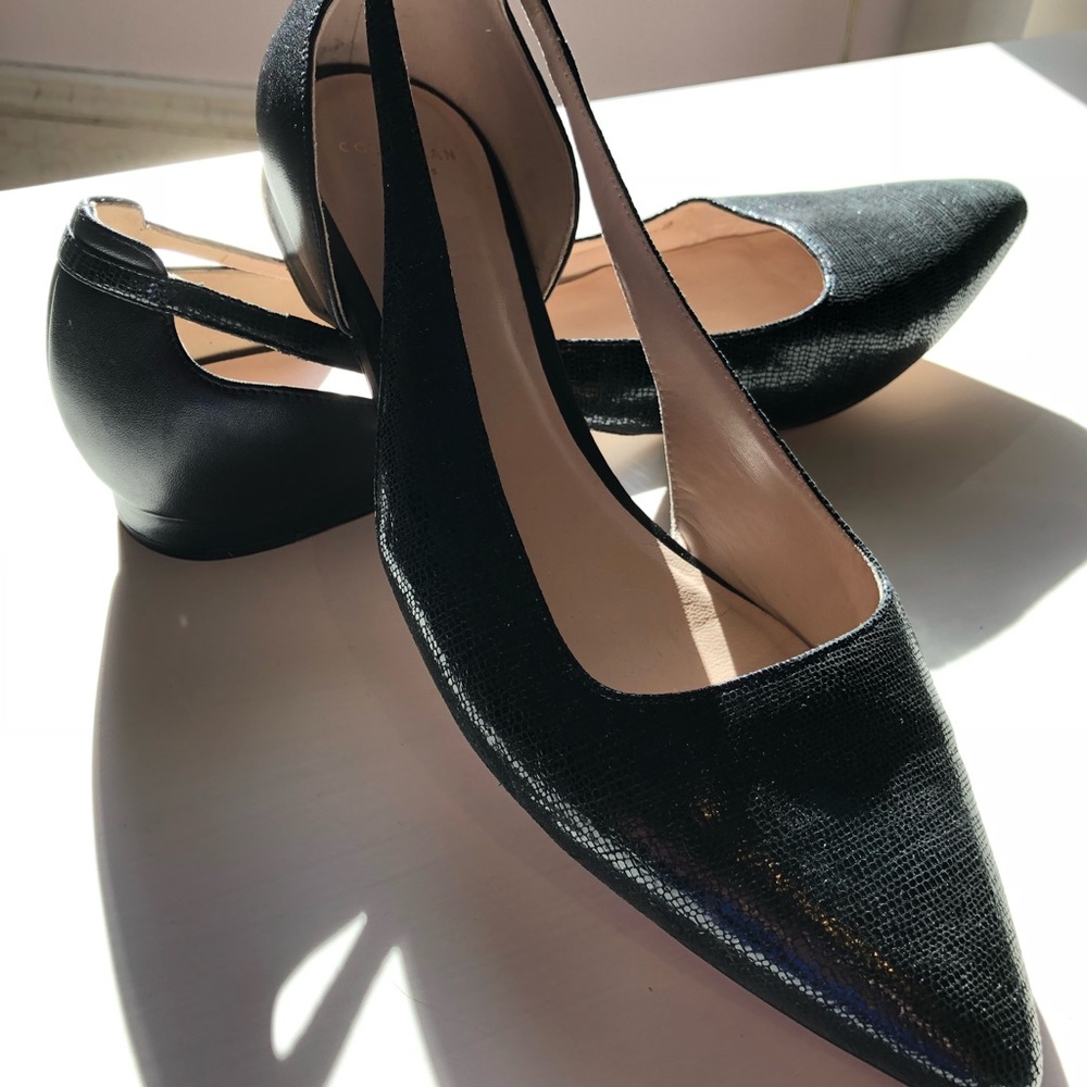 Cole Haan Black cut out flats